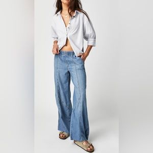 Free People We The Free Easy Pull-On Jeans (Medium)